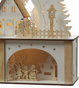 thumbnail of LED Lichterbogen Weihnachtsdorf Winterdorf H: 33,5cm 2stöckig Batterie