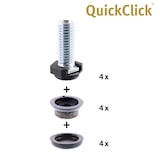 thumbnail of WAGNER Verstellfuß/Nivellierfuß 4tlg. Set - Ø 20 x M10 x 25 mm, QuickClick System Gleiteinsatz 20 mm Wollfilz - 15428499