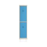 thumbnail of Rocada taquilla soldada 40cm (400mm) 1 modulo 2 puertas cuerpo arena + puertas azul ral5009