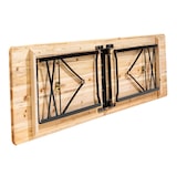thumbnail of Set brouwer tafel en inklapbare houten banken 218 cm