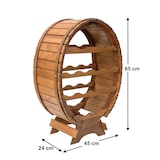 thumbnail of DanDiBo Weinregal Holz Stehend Weinfass 12 Flaschen Braun gebeizt Flaschenregal Flaschenhalter Fass