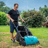 thumbnail of Ramasse feuilles mécanique Grand Bac 100L Largeur 53 cm Balayeuse Aspirateur de feuilles herbe gazon INTEC