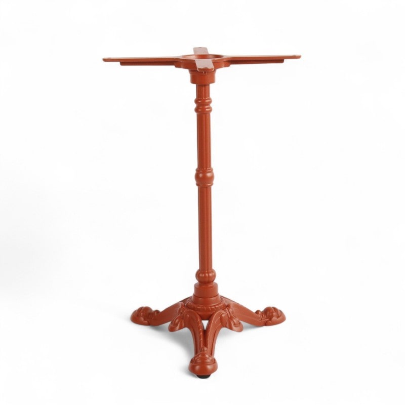 Pied de table BISTROT en fonte - Terracotta - 3 Branches