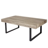 thumbnail of Tavolino Kos T576, tavolo da salotto, 40x110x60cm certificato MVG ~ rovere selvatico, gambe in metallo scuro