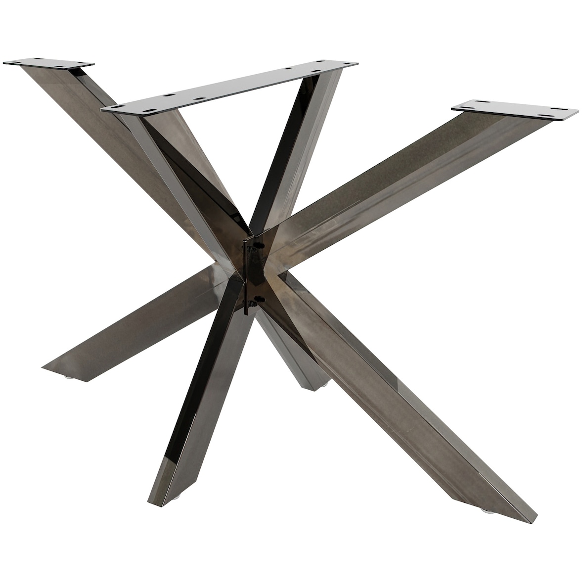 Pieds design Biloxi en Acier pour table à manger Style industriel Forme Araignée Noir aspect industriel