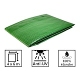 thumbnail of Toile de protection 4 x 6 m Verte Pergola et tonnelle 170g/m² Polyéthylène