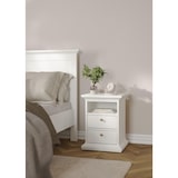 thumbnail of WellHome - Mesita de Noche con 2 Cajones en color Blanco 44 x 40 x 59 cm - Cabriel