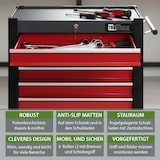 thumbnail of Werkstattwagen "Trutzi" abschließbar  6 Schubladen 78 x 64 cm Kantenschutzleisten Rollcontainer rot