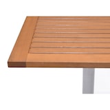 thumbnail of METRO PROFESSIONAL Mesa bistro Lynx, aluminio/madera de eucalipto, 60 x 60 cm, cuadrada, plata