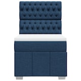 thumbnail of vidaXL Boxspringbett mit Matratze Blau 100x200 cm Stoff