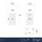 thumbnail of Danieli Store | Papelera con cenicero de pie para exterior en acero | Papelera con tapa giratoria | 17 L