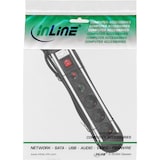 thumbnail of InLine® Steckdosenleiste Alu, 3-fach Schutzkontakt, mit Ü-Schutz, Schalter, 1,5m