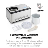 thumbnail of Dolce Bacio Eiscremebereiter Kompressor 2l LCD-Display Touch EdelstahlSilber