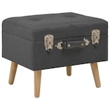 thumbnail of Helloshop26 - Banquette pouf tabouret meuble tabouret de rangement 40 cm gris foncé tissu 3002158