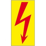 thumbnail of Aufkleber I Warnschild Blitzpfeil, praxisbewährt, rot, Folie, selbstklebend, 50x100mm