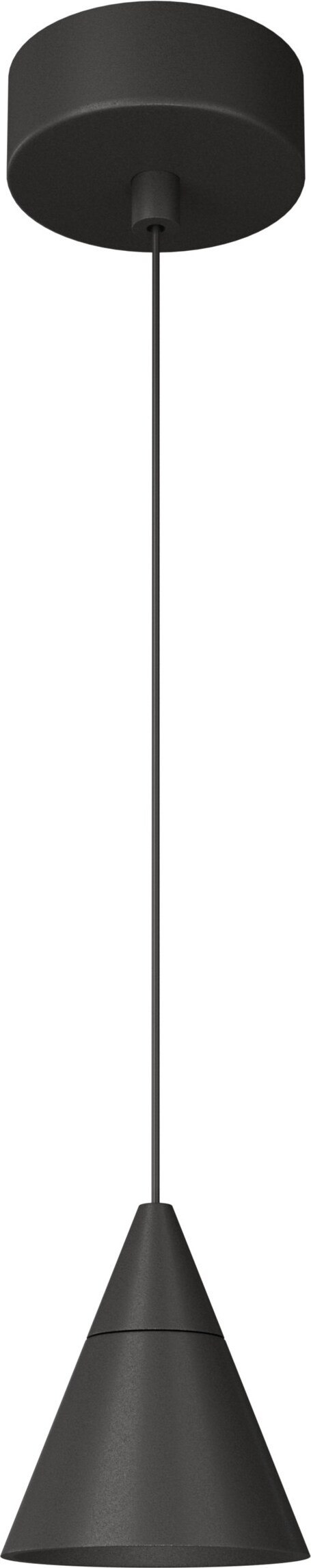 Zoe Surface Pendelleuchte von Beneito & Faure, 7 W, 38°, 3000 K, Mattschwarz - Konisches Design, LED, CRI 90, UGR < 19, für Innenbeleuchtung