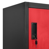 thumbnail of vidaXL Lockerkast 90x45x180 cm staal antracietkleurig en rood