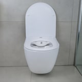 thumbnail of Spülrandloses Hänge Dusch WC Komplettset mit Taharet Kalt/-Warmwasserarmatur Softclose Sitz Drückerplatte Vorwandelement
