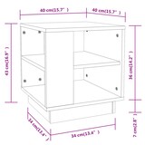 thumbnail of Mesa de centro madera de ingeniería roble ahumado 40x40x43 cm