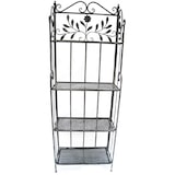 thumbnail of Eisenregal Standregal Dekoregal Metallregal Gartenregal 4 Etagen Antik grau : Grau