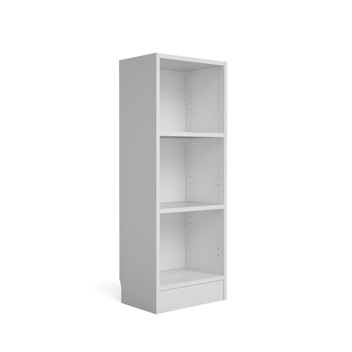 WellHome - Bücherregal mit 2 Regalböden in der Farbe Weiß 41 x 27 x 108 cm - Turia