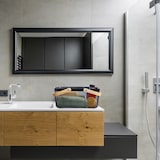 thumbnail of Relaxdays Drahtkorb mit Henkel, eckig, Aufbewahrungskorb Metall & Holz, Utensilienkorb Küche, Bad, Wohnzimmer, schwarz