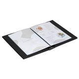 thumbnail of Menükarte Europel Leinen A5 schwarz 6 Transparenthüllen 425002