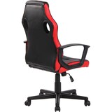 thumbnail of Sedia da ufficio ergonomica Glendale in similpelle nero/rosso