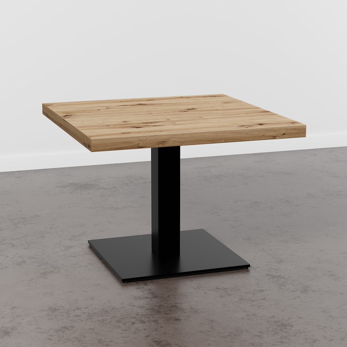 Loungetisch 50x50 cm | D4225 OV Eiche Artisan | Gusseisengestell | 45 cm Höhe