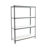 thumbnail of SimonRack Metallregal, 1500x1200x300 mm, 4 Ebenen, Metallboden, 200 kg Biegepunkt, Anthrazit/Weiss - Simonclick