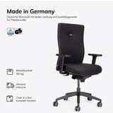 thumbnail of bümö SitzMeister Bürostuhl ergonomisch, Vollpolster in schwarz - Ergonomischer Drehstuhl mit Rollen, Stuhl mit Armlehne, Synchronmechanik uvm. -