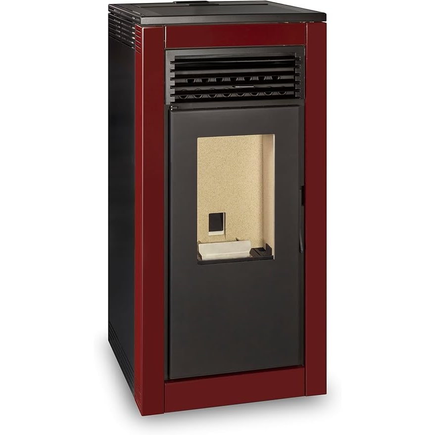 TJ - Estufa de Pellets Modelo Vera de 15 kW - Color Rojo