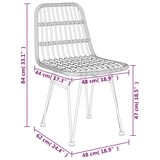 thumbnail of vidaXL 7-tlg. Garten-Essgruppe Schwarz Poly Rattan