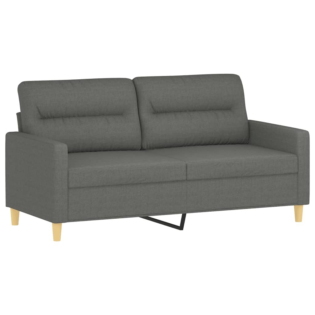 vidaXL 2-Sitzer-Sofa Dunkelgrau 140 cm Stoff