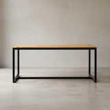 thumbnail of Esszimmertisch 200x100x76 cm Akazie Massivholz Metall Esstisch Loft-Style, Küchentisch mit Metallbeinen, Holztisch Industrial Groß, Speisetisch