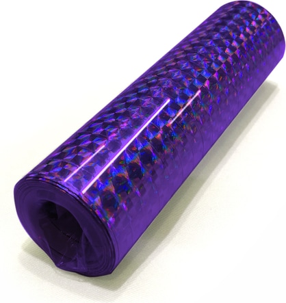 1 Rolle Papier Luftschlangen lila metallic holografisch