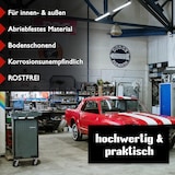 thumbnail of PRIOstahl Transportrollen 200mm Rollensatz 2 Lenkrollen + 2 Lenkrollen mit Bremse schwarz Schwerlast