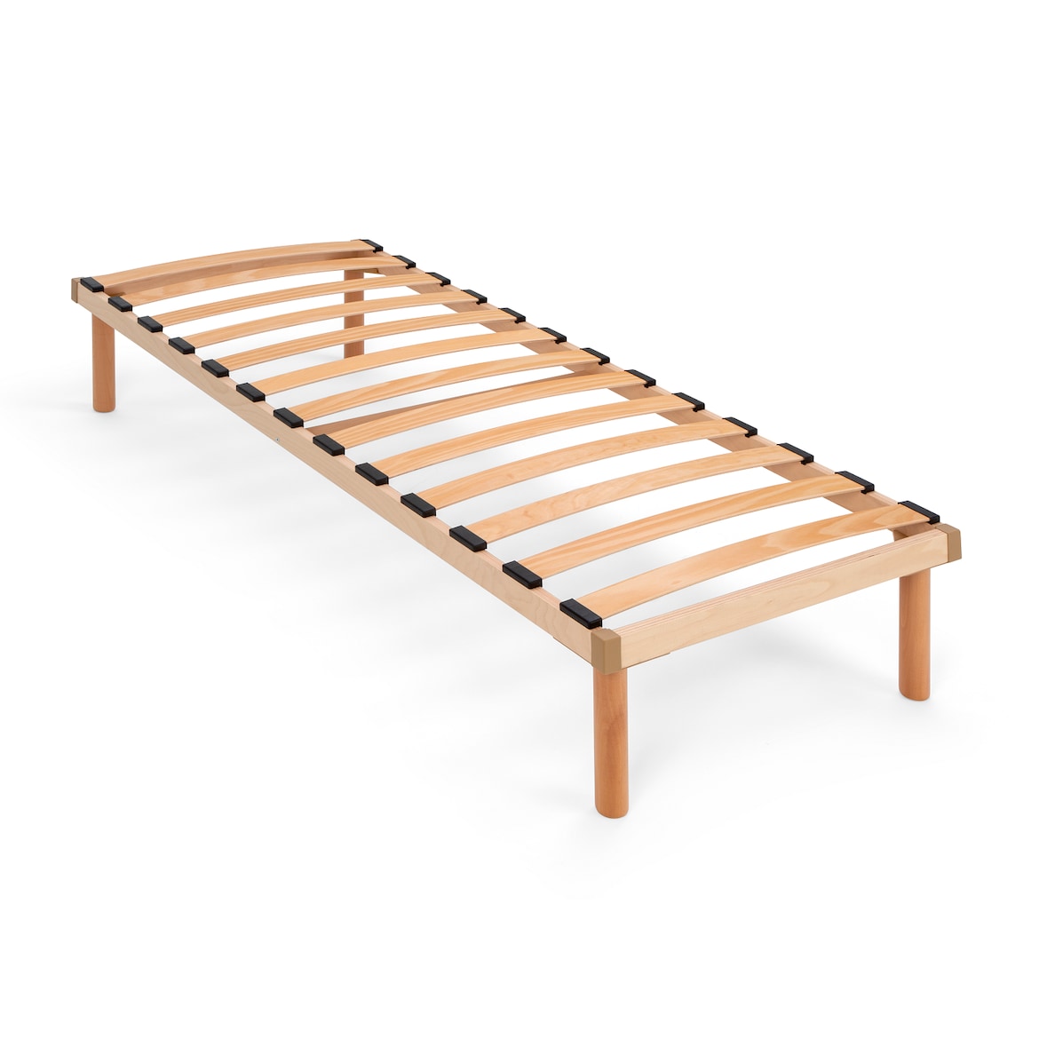 Hochwertiges Bettgestell mit Lattenrost 'Pyxis' Massivholz Buche 100x200 cm