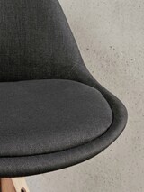 thumbnail of 2er Set Esszimmerstühle `Lund`: Skandinavisches Design, Komfortables Sitzen. Anthrazit, Material: Stoff, 49x52x87 cm | Kadima Design