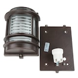 thumbnail of Außenwandlampe GRACIA Rostbraun Antik E27 max. 18W aus Messing und Glas LE89306