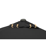 thumbnail of METRO PROFESSIONAL Demi-parasol rectangulaire, acier/aluminium, 2.1 x 1.3 m, avec manivelle, hydrofuge, anthracite/gris