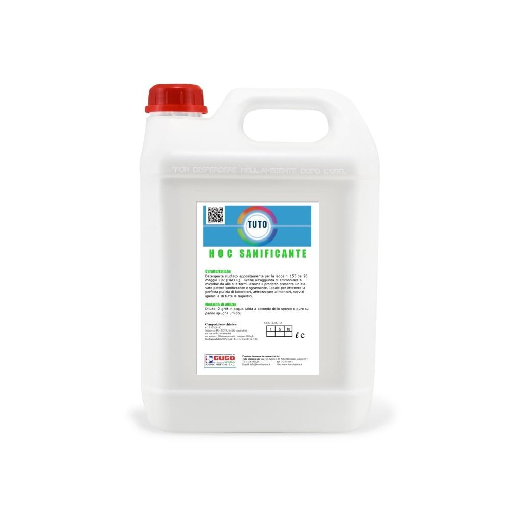 Tuto Hoc Igienizzante 5 LT - Prodotto Professionale - HACCP