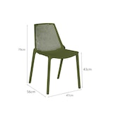 thumbnail of METRO PROFESSIONAL Chaise de terrasse PAM, plastique, empilable, vert olive