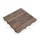 thumbnail of Outsunny Piastrelle per Esterni a Incastro in Legno Set 27 Pezzi