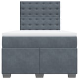 thumbnail of vidaXL Boxspringbett mit Matratze Dunkelgrau 120x200 cm Samt