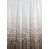 thumbnail of Textil Duschvorhang Matrix Weiss Braun Hellbraun 240x200 cm, inkl. Duschvorhangringe inkl. Beschwerung