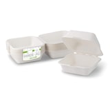 thumbnail of greenbox - Caixas de hambúrguer de cana-de-açúcar, 15 x 15 x 8 cm, quadradas, 50 un..