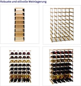 thumbnail of PROREGAL Modulares Weinregal VINOTECA MOD METAL | HxBxT 82,5x52,5x24,5cm | 5x8 Flaschen | Massives Kiefernholz | Braun geölt | Flaschenregal
