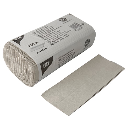 PAPSTAR 120 Blatt Handtuchpapier C-Falz 50 cm x 25 cm natur 1-lagig