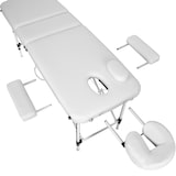 thumbnail of 3 Zonen Massageliege-Set mit 5cm Polsterung, Rollen und Aluminiumgestellweiß